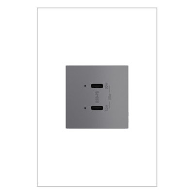adorne® Ultra-Fast Plus 65W Power Delivery USB Type-C/C Outlet, Magnesium