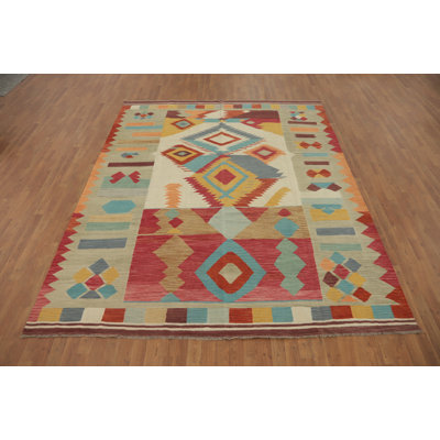 Tribal Wool Kilim Flat Weave Area Rug 8x10
