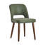 Ensemble de 2 chaises d'appoint rembourrées en similicuir avec pieds en bois massif pour salle à manger-1068077705-1068077708