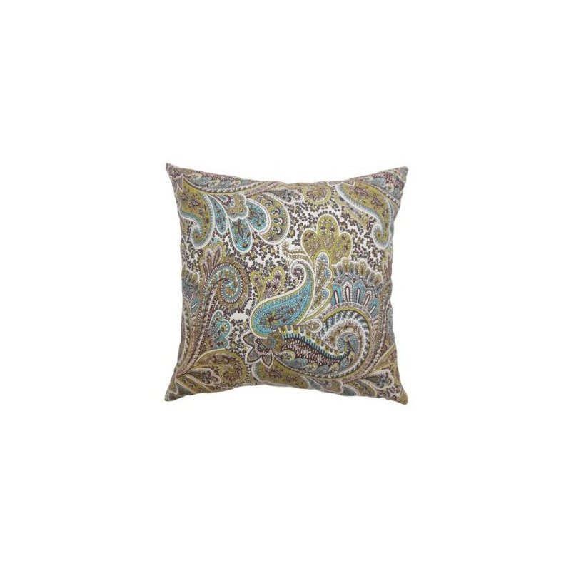 Dorcas Paisley Cotton Throw Pillow Cover