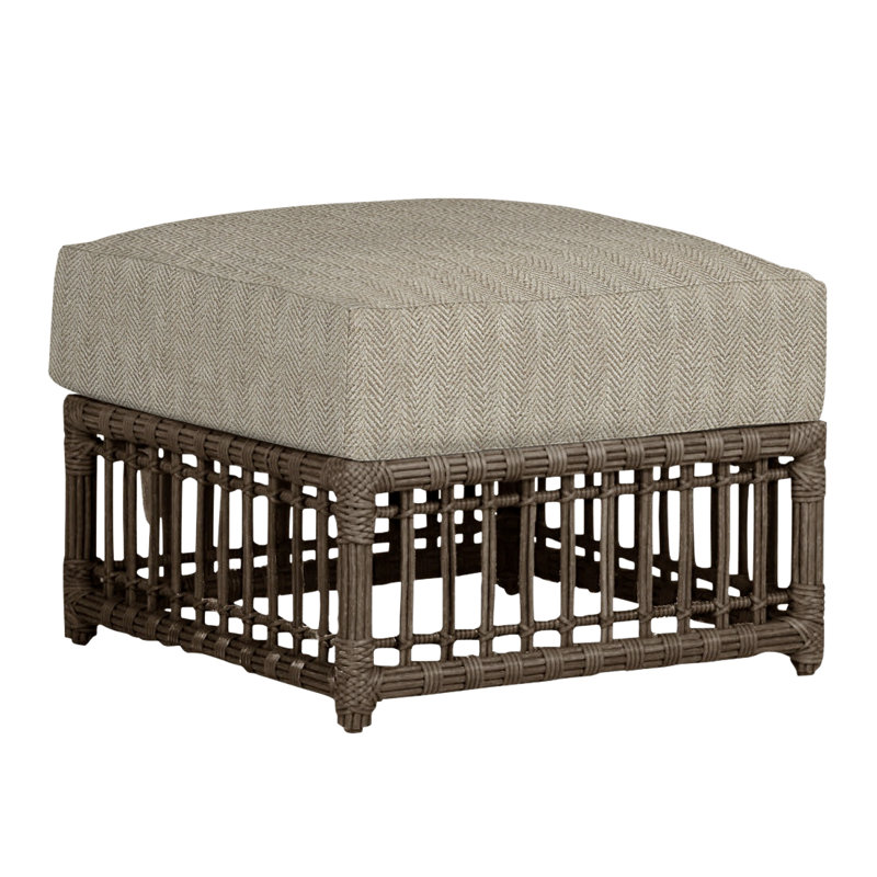 Repose-pieds Newport - toile de jute, Pas de soudure, Chevron sable, Toile de jute Newport # 66