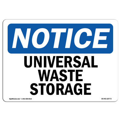 Universal Waste Storage Sign