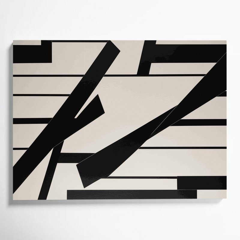 Minimalisme 71, art mural sur toile beige, H 16 po x l 20 po