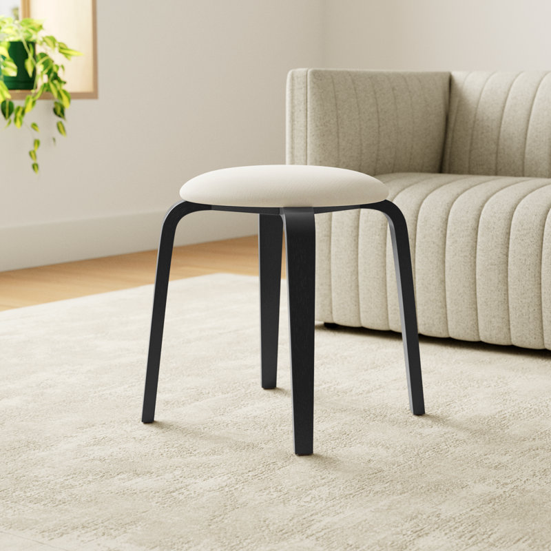 Navid Stackable Accent Stool, Black