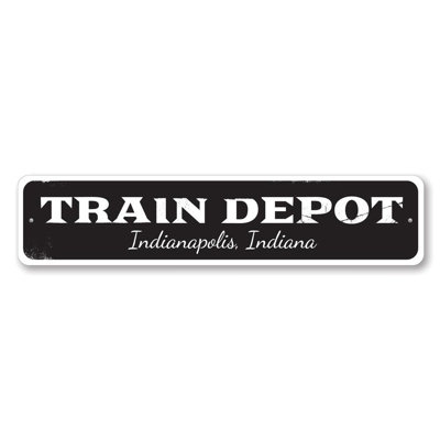 Train Depot Custom Aluminum Sign