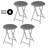 Folding Stool – 4-Pack Portable 18-Inch Backless Seat with 225lb Capacity – Compact Foldable Stools for Kitchen, Dorm, RV, Rec Room or Extra Seating (Gray)-162112797-162112794
