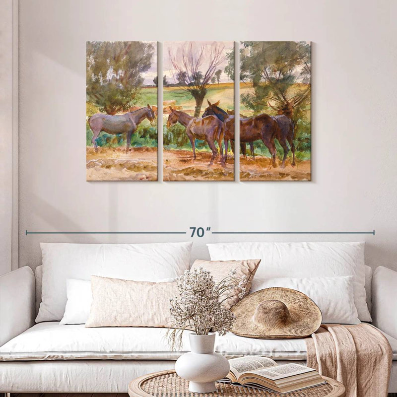 Brampt Mules 1918, 24" H x 38" W