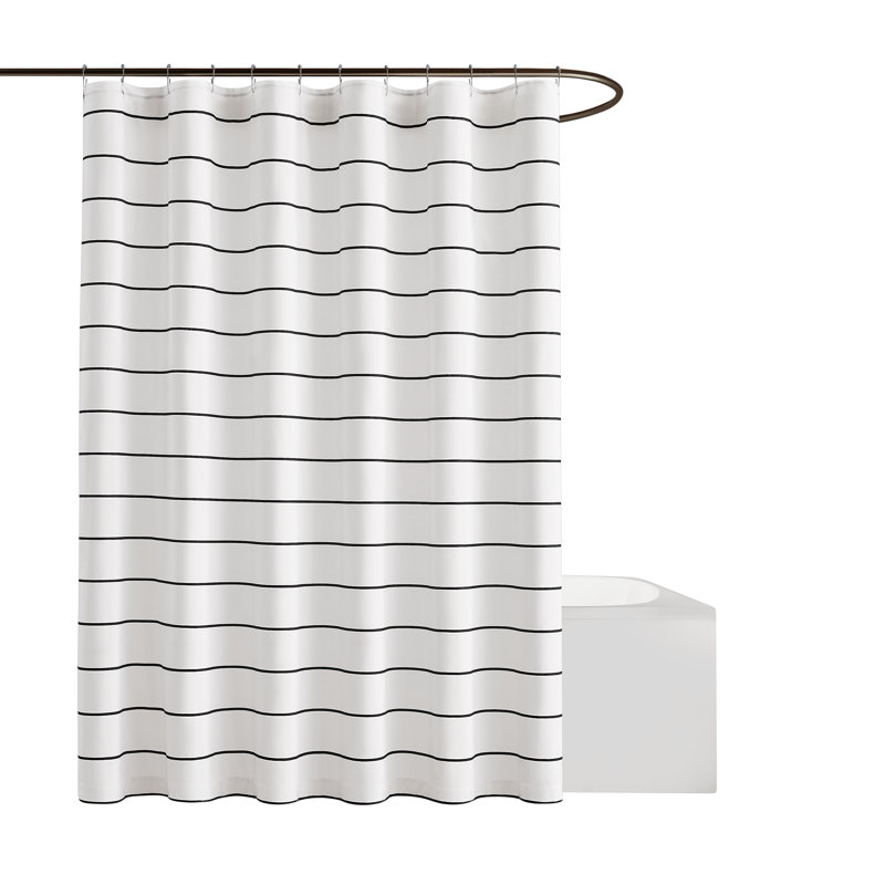  Rideau de douche Hayward, Blanc/Noir