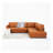 Glander Sectional Right Sofa  - Cognac Leather