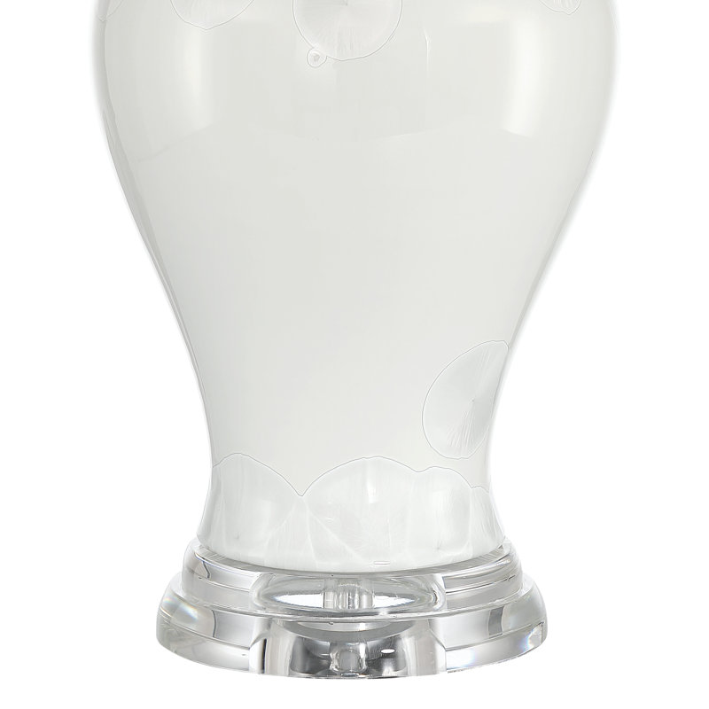 Crystalline Table Lamp Off-White, Clear Body