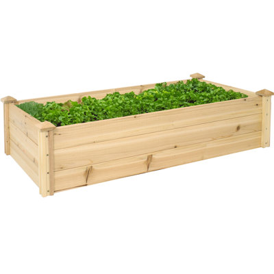 Ferncliff 4 ft x 2 ft Rectangular Fir Wood Outdoor Raised Garden Bed