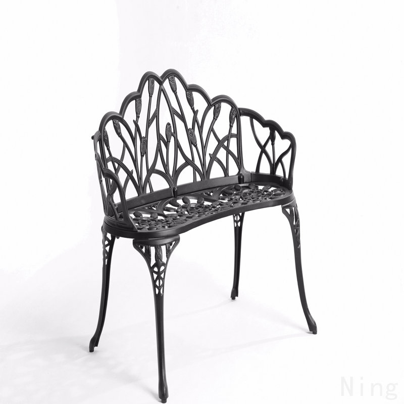 Banc en fonte d'aluminium, Noir