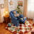 Kids Recliner Chair with Anti-Tilt, 2 Cup Holders, Fabric-140509829-135761427