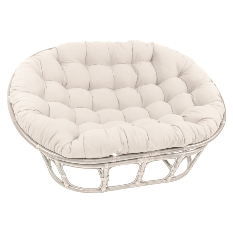 Outdoor 8'' Papasan Seat Cushion, Egg Shell