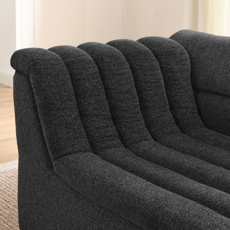 Le repose-pieds pour canapé modulaire, Noir