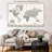 Personalized Farmhouse Push Pin World Map - Single Panel-1213273968-1213452371