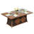 Moda 70 In. X 39 In. X 27 In. Rectangular Wicker Outdoor Gas Fire Pits Table With 6-Chairs-102747652