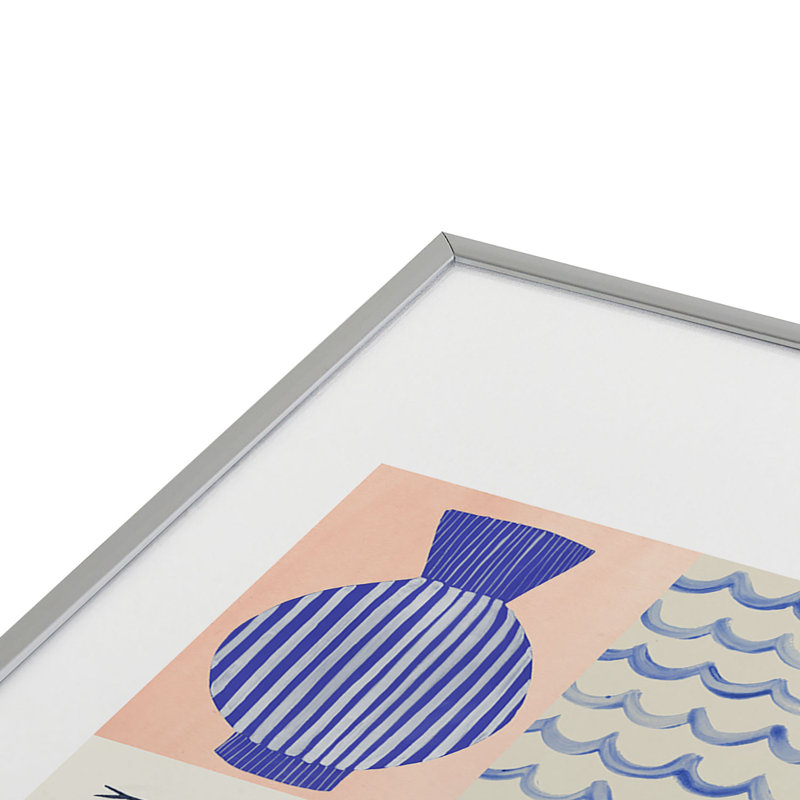 «Megan Galante Seaside», reproduction d'art encadrée, H 19 po x l 13 po x P 0,88 po, Cadre métallique argenté