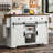 53.7" Farmhouse Kitchen Island With Power Outlet-879641908
