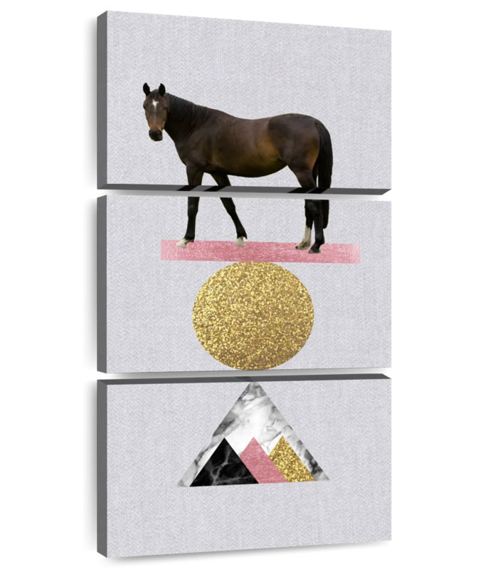 Cheval d'équilibre géométrique, H 32 po x l 15 po