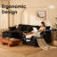 Canapé modulaire 108 po, canapé modulaire à assise profonde avec repose-pieds Cloud, canapé rembourré en chenille noir-2001255462-2001255466