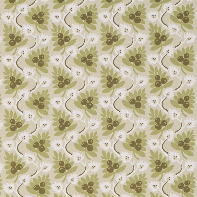 Custis Orchard Wallpaper, Green