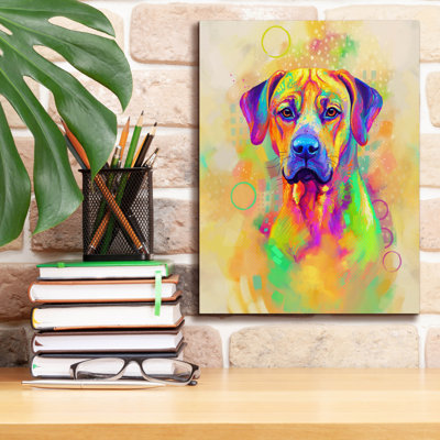 'Pop Art Rhodesian Ridgeback' by Furbaby Affiliates Canvas Wall Art