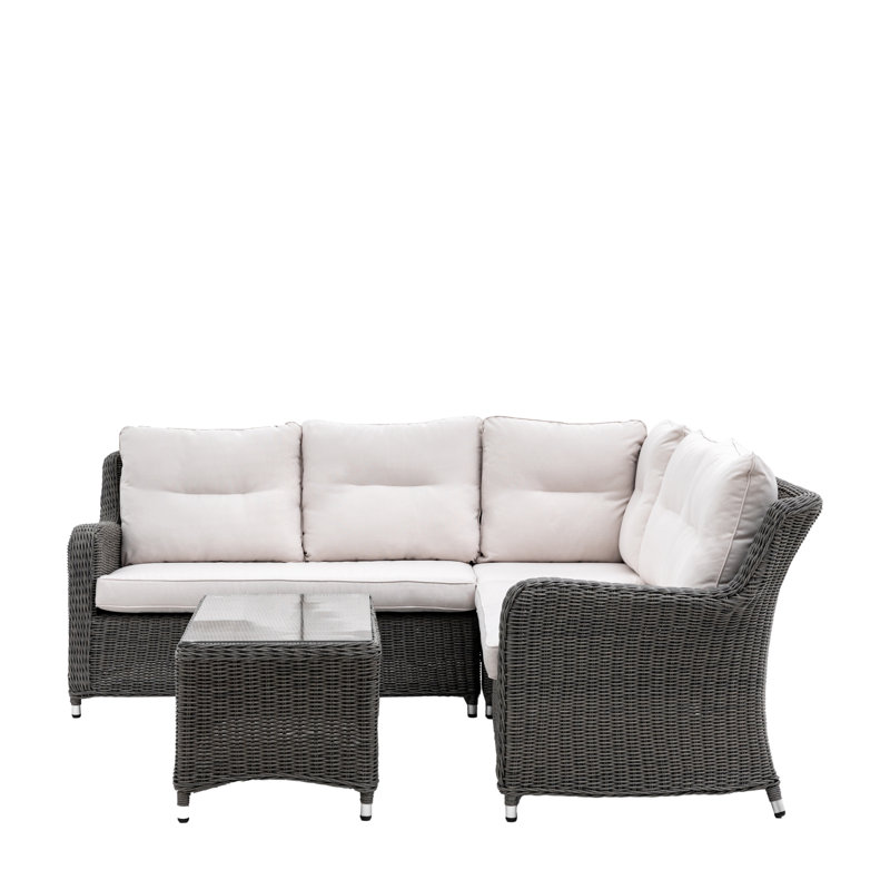 Wicker 5 - Person Garden Lounge Set with Cushions