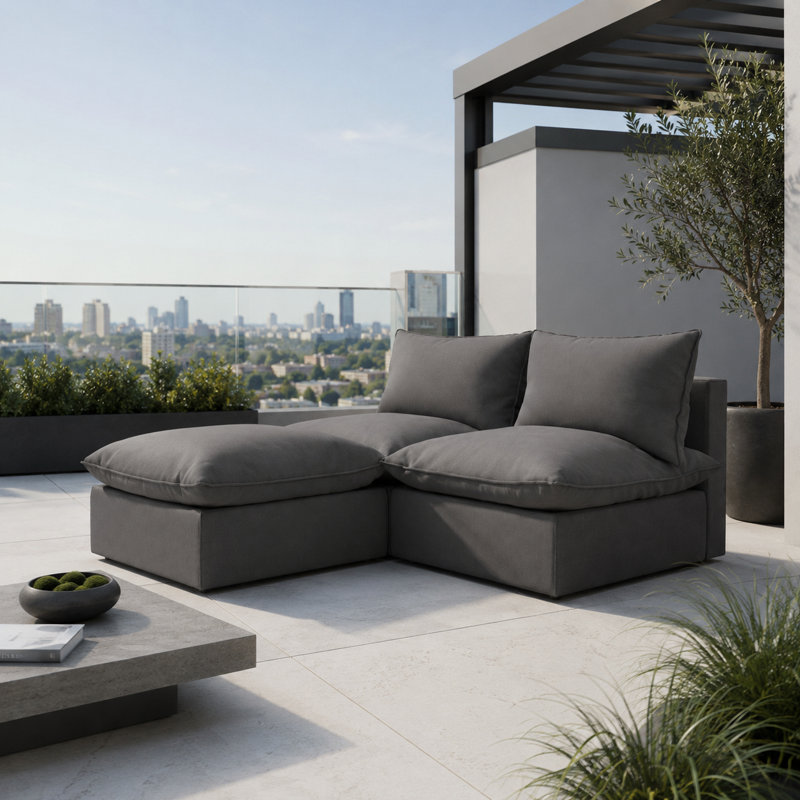 Sofa, Grey Outdura