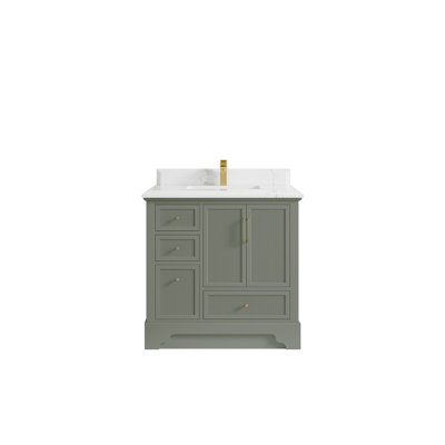 Meuble-lavabo simple 36 po avec plateau Alys
