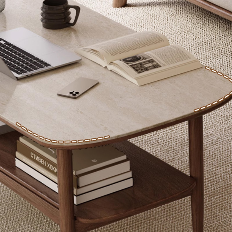 Table basse rétro au design minimaliste, 17.32" H x 47.24" L x 22.04" W