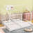 Twin-Sized Metal House Platform Bed With Dual Bed Design And Safety Guardrails-767397618
