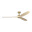 Visual Comfort Fan Collins Smart 70 Indoor Ceiling Fan with Threaded Downrod, Natural Honey blades and Handheld Remote-1277752167-1277752090