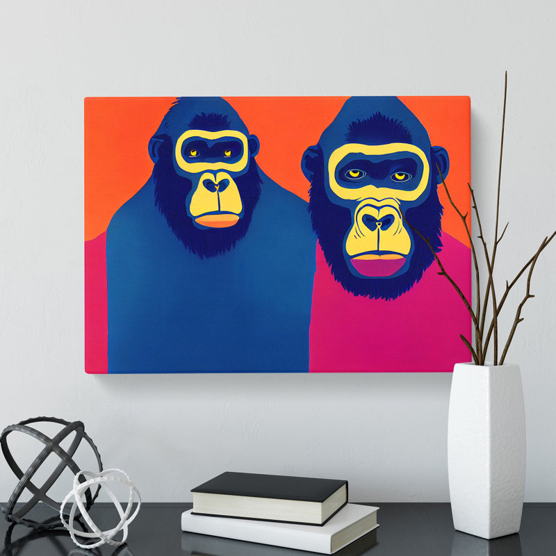 Gorilla Art Vol.2 - Wrapped Canvas, 50cm H x 76cm W x 3cm D
