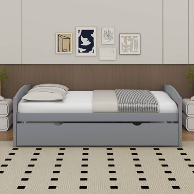 Lit plateforme simple avec lit gigogne