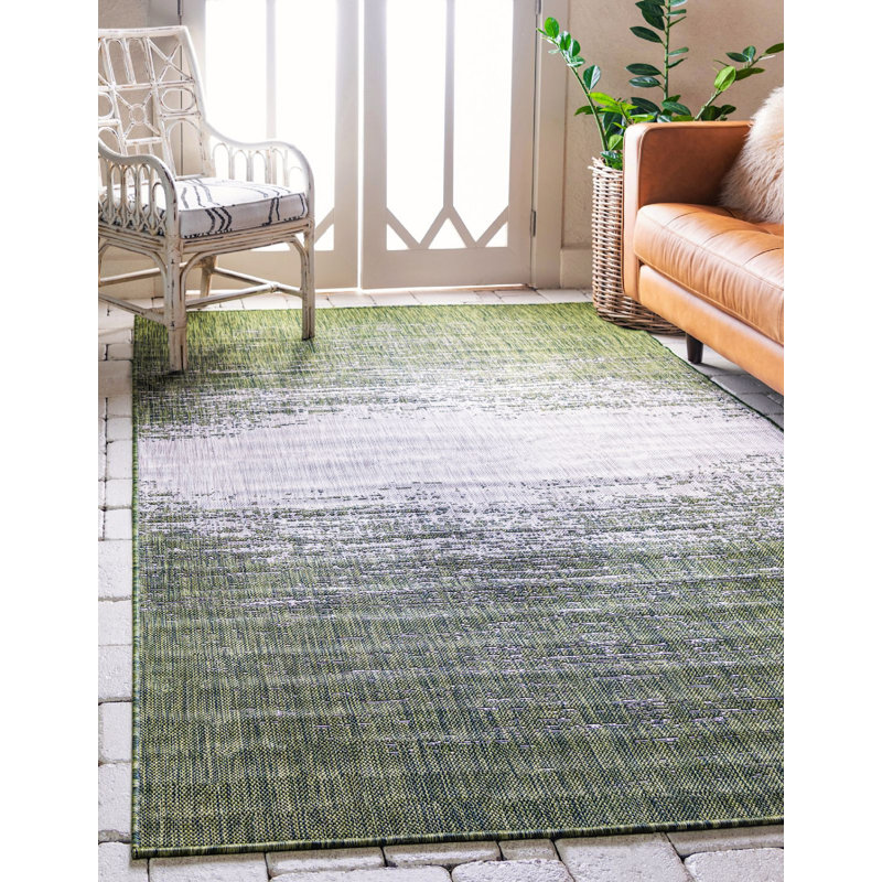 Tapis d'extérieur Iris couleur forêt, Rectangle de 5 pi x 8 pi