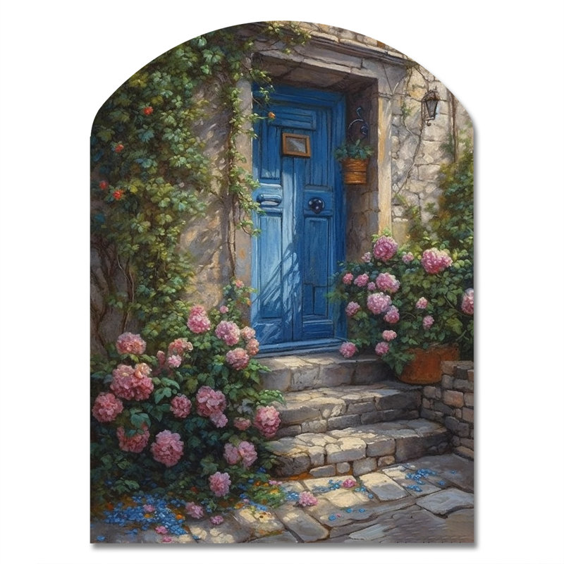 Ilana - décoration murale asymétrique en métal avec porte de ferme, H 34 po x l 25 po
