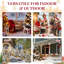 Décoration de Noël pour enfant 6,8 pi avec 6 lumières DEL en forme de père Noël et cerf