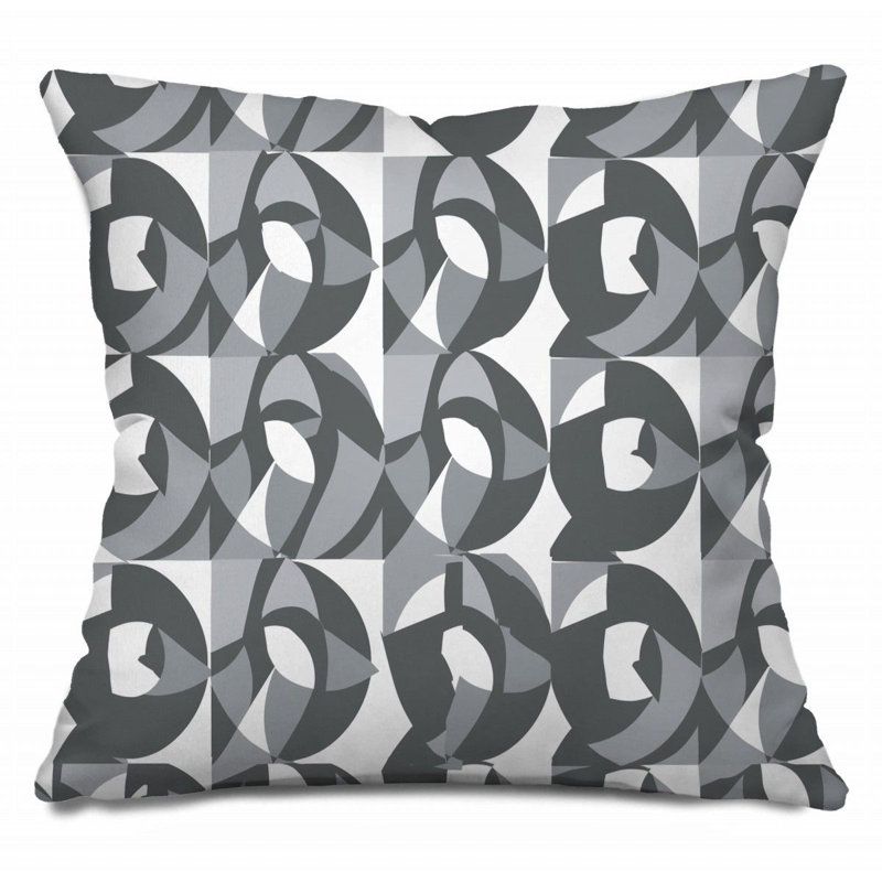 Geometric   Reversible Throw Pillow, 14"H x 14"W