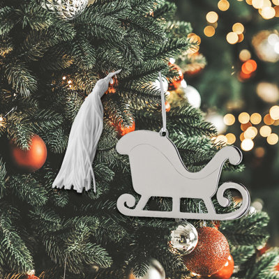 3.38'' Stainless Steel Holiday Shaped Ornament