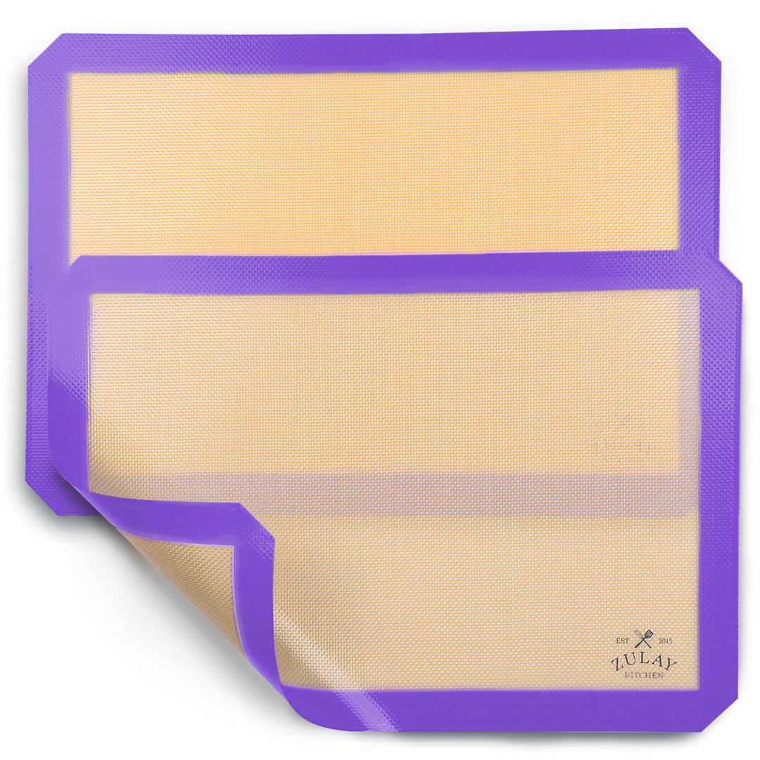 Zulay Kitchen Baking Mat 2 Pack Reusable Silicone Baking Sheet Nonstick Zulay Kitchen