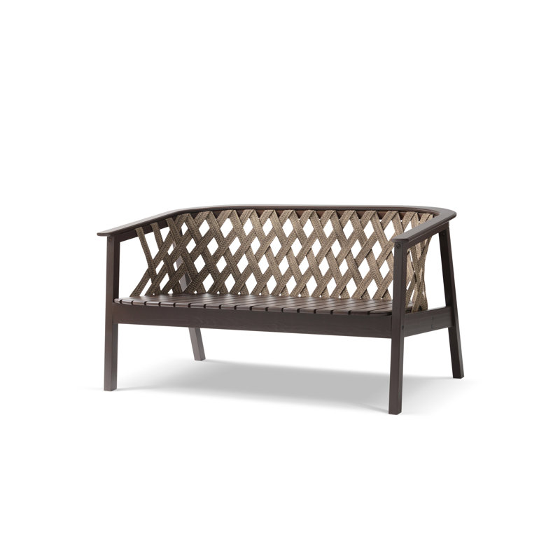 Calme Jardin 129cm Wide Ash Patio Sofa, Dark Brown