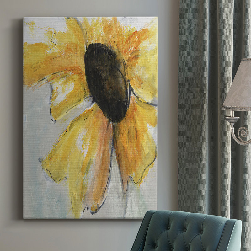Sunny Days II - peinture sur toile tendue, H 18 po x l 12 po x P 1 po