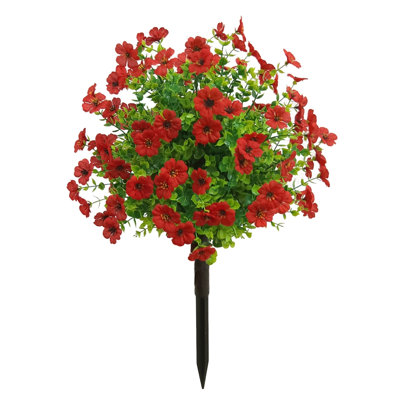 Outdoor Artificial Flowers with Ground Stakes