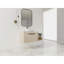 Meuble-lavabo moderne 42 po avec lavabo d'art en céramique, dalle de pierre blanche et petites tablettes de rangement, porte à fermeture douce-629131132