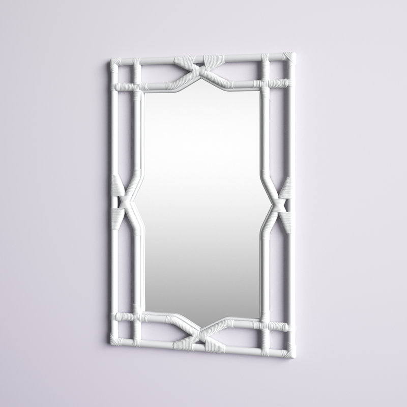 Alderson Wicker / Rattan Rectangle Mirror, Painted