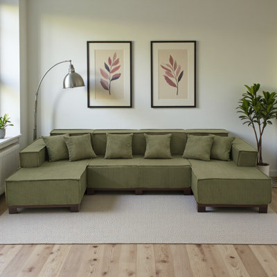 Canapé modulaire en U Corduroy