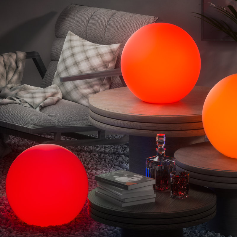 Lampe flottante d'extérieur à DEL à changement de couleur intégrée, H 16 po x l 16 po x P 16 po