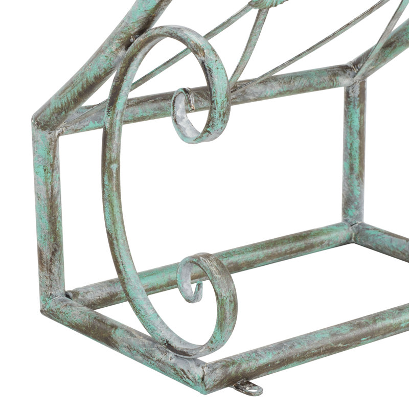 17'' W x 80'' D Iron Arbor, Antique Green