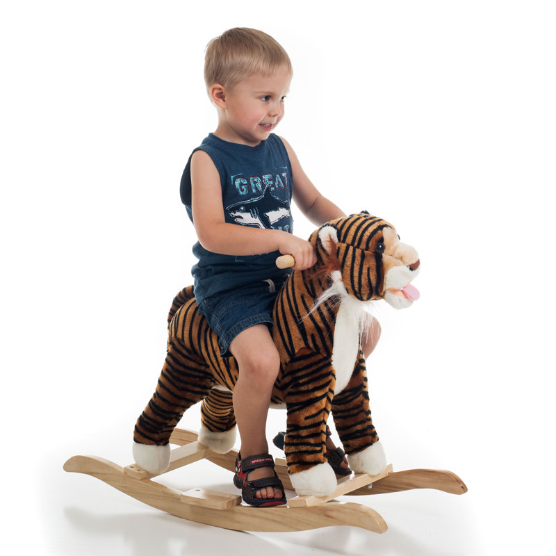 Bascule en peluche tiger